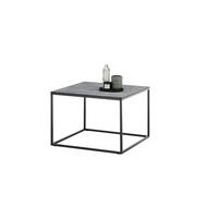 COUCHTISCH Sicherheitsglas 60/60/45 cm quadratisch Grau, Schwarz  - Schwarz/Grau, Design, Glas/Metall (60/60/45cm) - Xora
