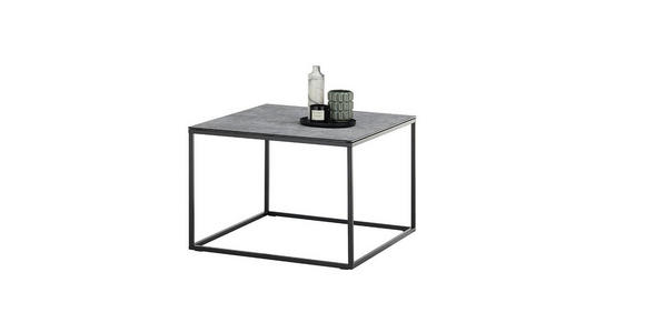 COUCHTISCH quadratisch Grau, Schwarz 60/60/45 cm  - Schwarz/Grau, Design, Glas/Metall (60/60/45cm) - Xora