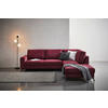 ECKSOFA  in Chenille Bordeaux  275/257 cm  - Bordeaux/Schwarz, KONVENTIONELL, Textil/Metall (275/257cm) - MID.YOU