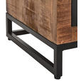 LOWBOARD  175/50/40 cm  stehend  - Schwarz/Naturfarben, LIFESTYLE, Glas/Holz (175/50/40cm) - Landscape