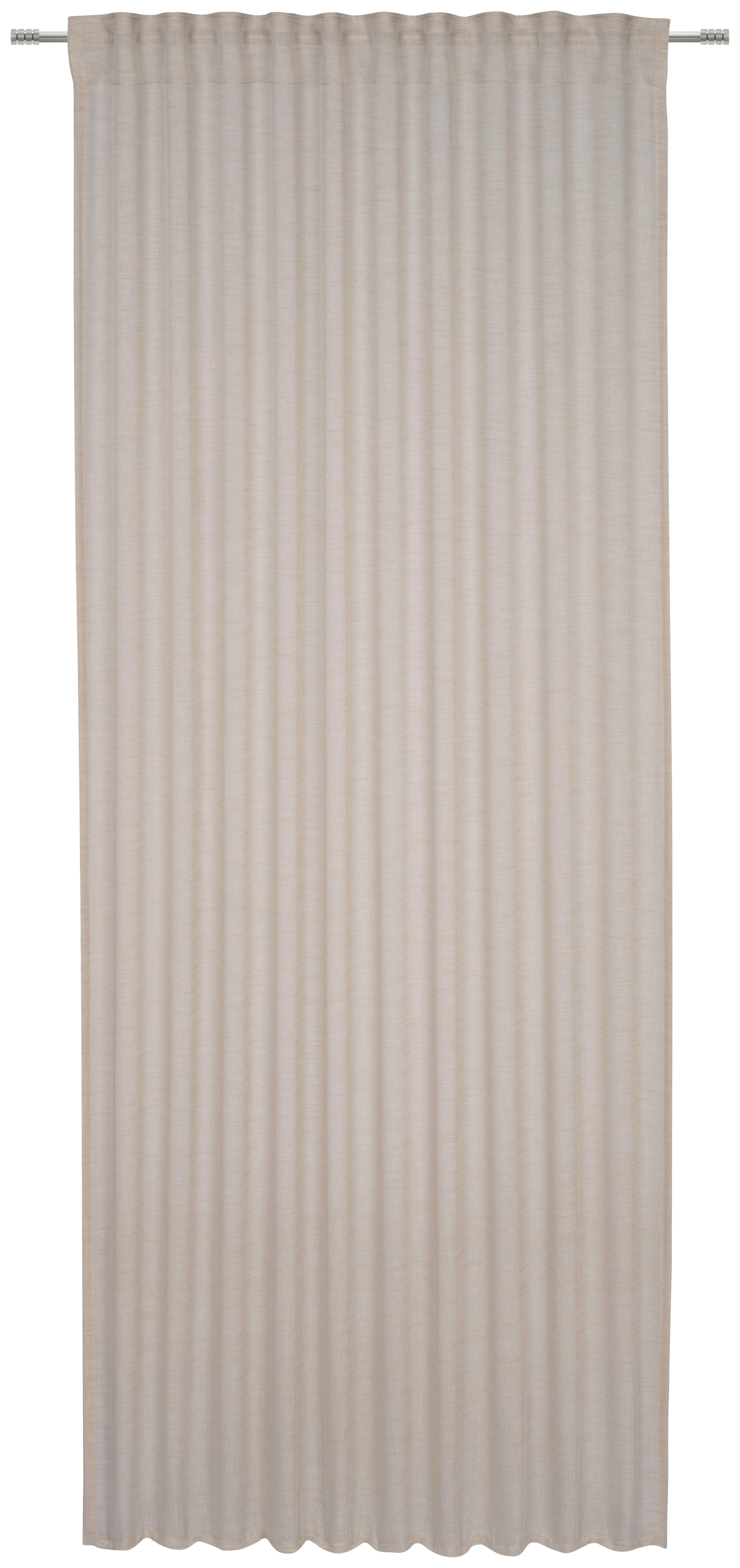 FERTIGVORHANG transparent  - Sandfarben, Basics, Textil (140/245cm) - Esposa