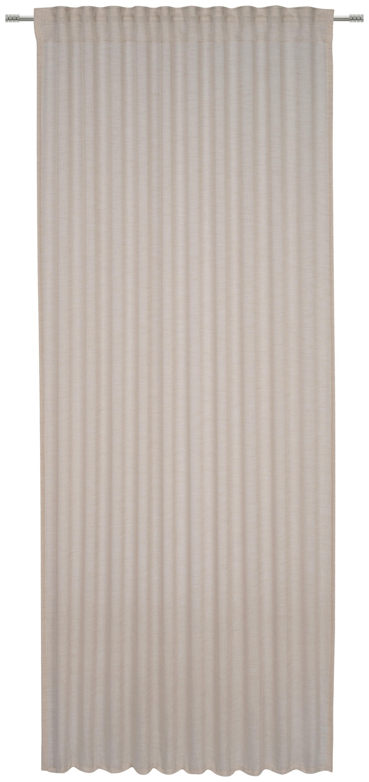 FERTIGVORHANG transparent  - Sandfarben, Basics, Textil (140/245cm) - Esposa