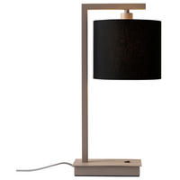 STOLNÍ LAMPA, nástěnný stmívač, E14, 18/10/44 cm - černá/pískové barvy, Design, kov/textil (18/10/44cm) - It's about Romi