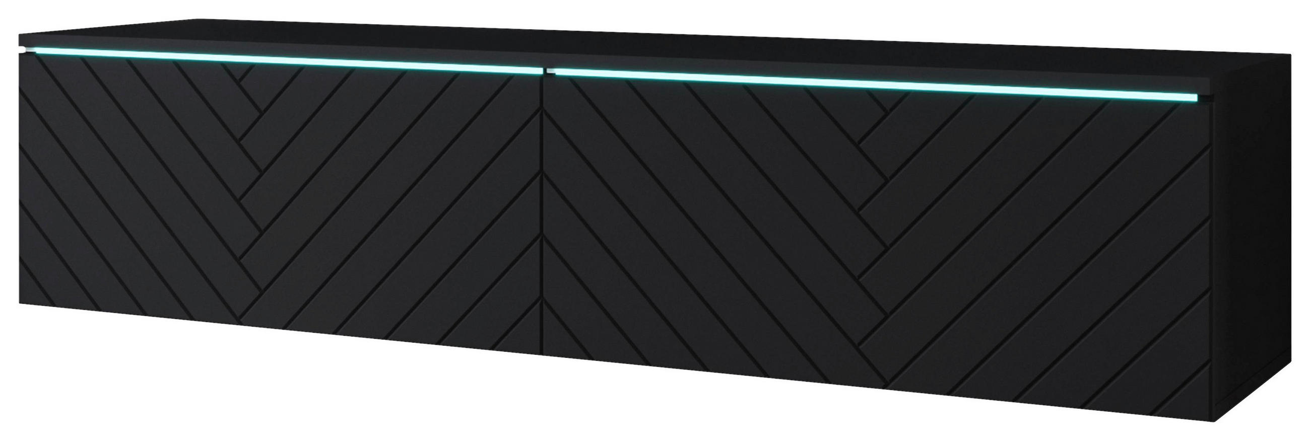 TV-BÄNK Vera  i 140/30/33 cm  - svart/grå, Basics, trämaterial/plast (140/30/33cm) - P & B