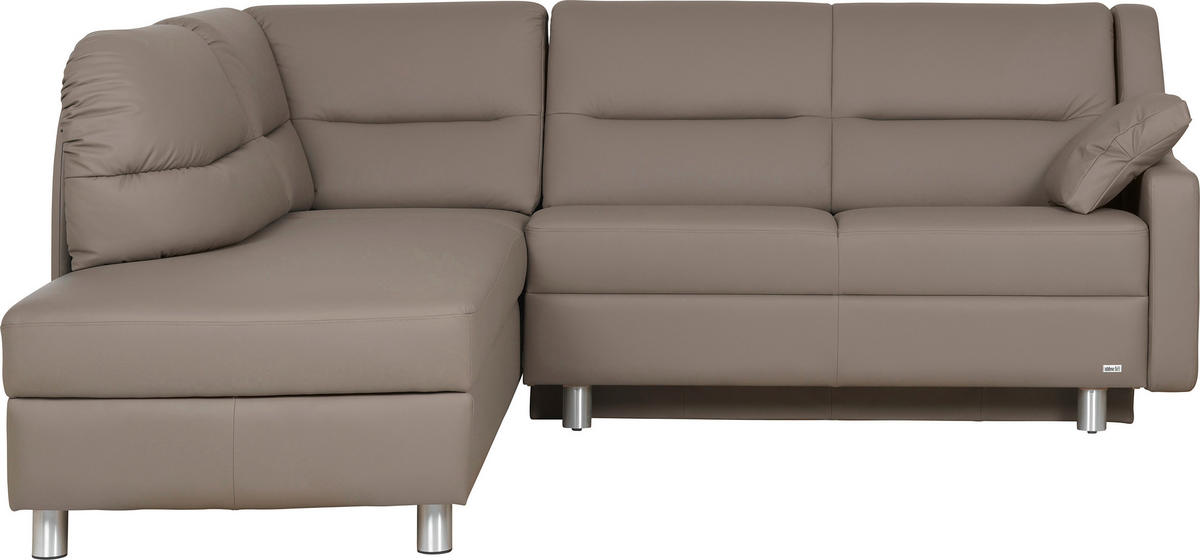 ECKSOFA in Echtleder Taupe  208/226 cm  - Taupe, KONVENTIONELL, Leder (208/226cm) - Sedda