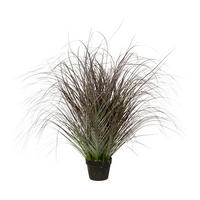 KUNSTPFLANZE Schilfgras 95 cm  - Schwarz/Grün, Trend, Kunststoff (95cm)