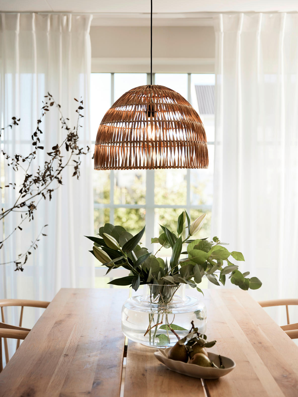 PENDELLEUCHTE Lace 46/34 cm   - Naturfarben, Natur, Naturmaterialien (46/34cm) - PR Home