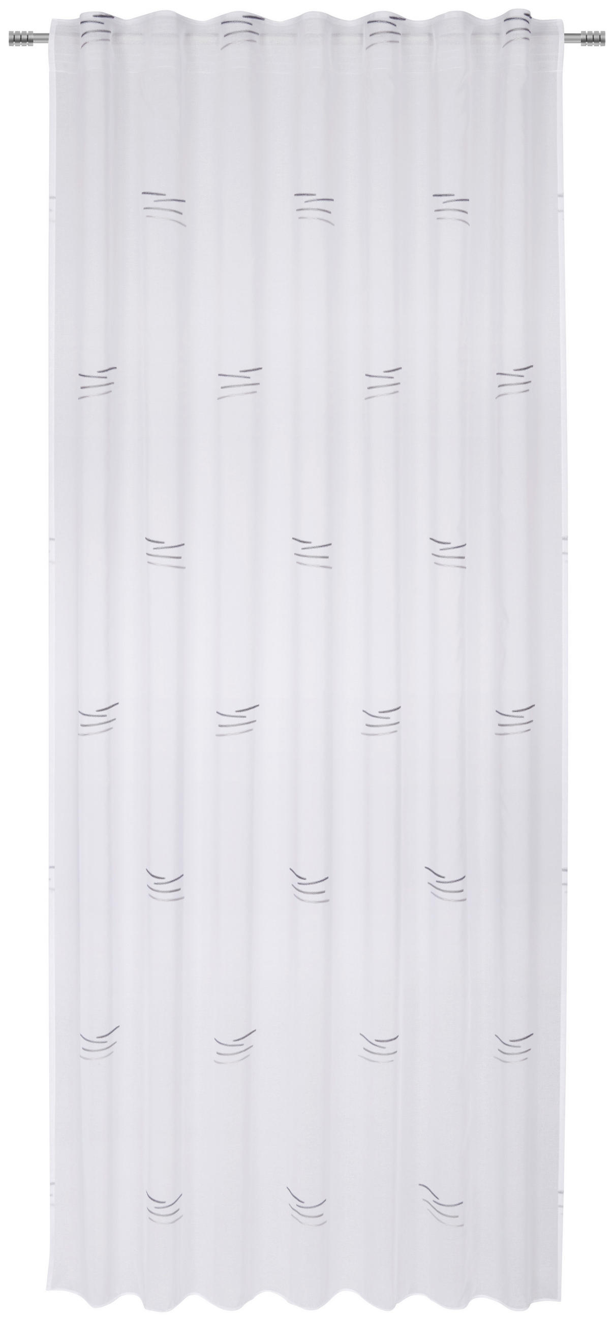 GOTOVA ZAVESA siva, bela - siva/bela, Konvencionalno, tekstil (140/245cm) - Esposa