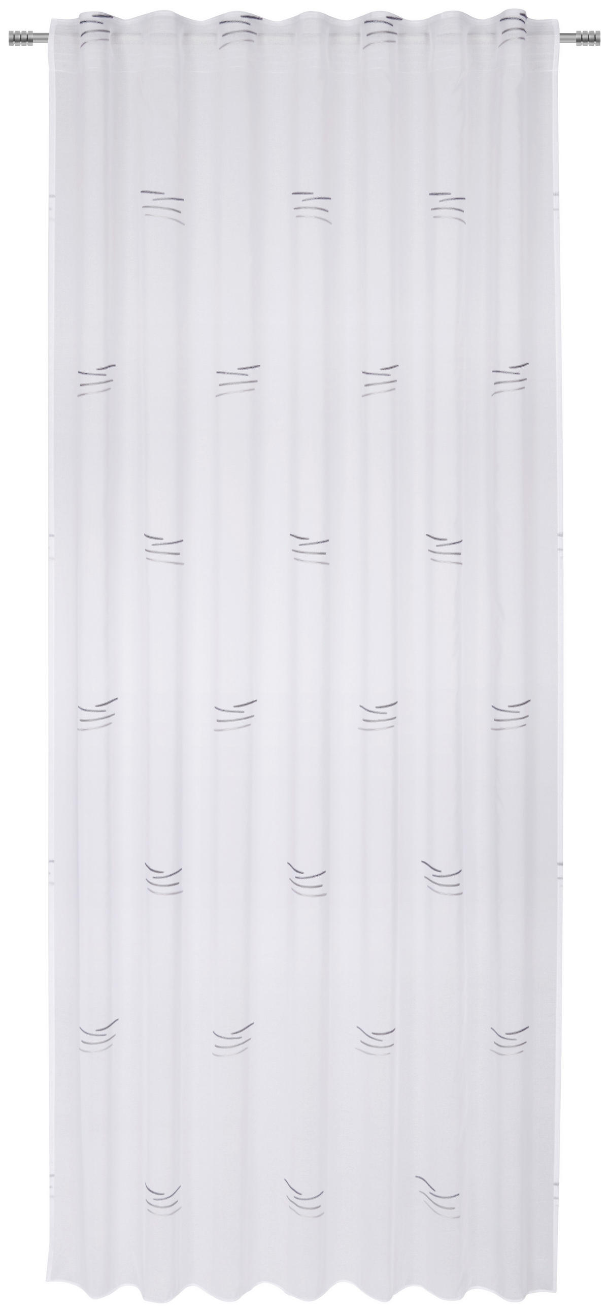 GOTOVA ZAVESA siva, bela - siva/bela, Konvencionalno, tekstil (140/245cm) - Esposa