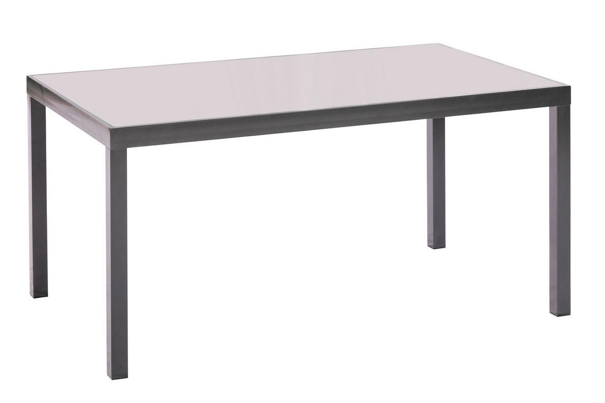 GARTENSET Aluminium  - Graphitfarben/Grau, MODERN, Glas/Textil - Gardenson