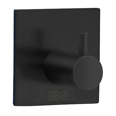 Smedbo Haken Beslagsboden Eckig Schwarz 4.5x4.5x3 cm