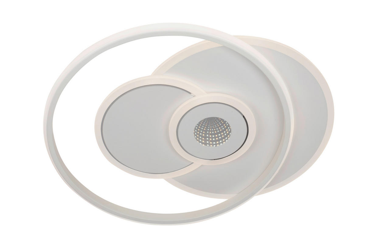 STROPNÍ LED SVÍTIDLO, 50,3/42,5/6 cm - bílá, Trend, kov/plast (50,3/42,5/6cm) - Novel
