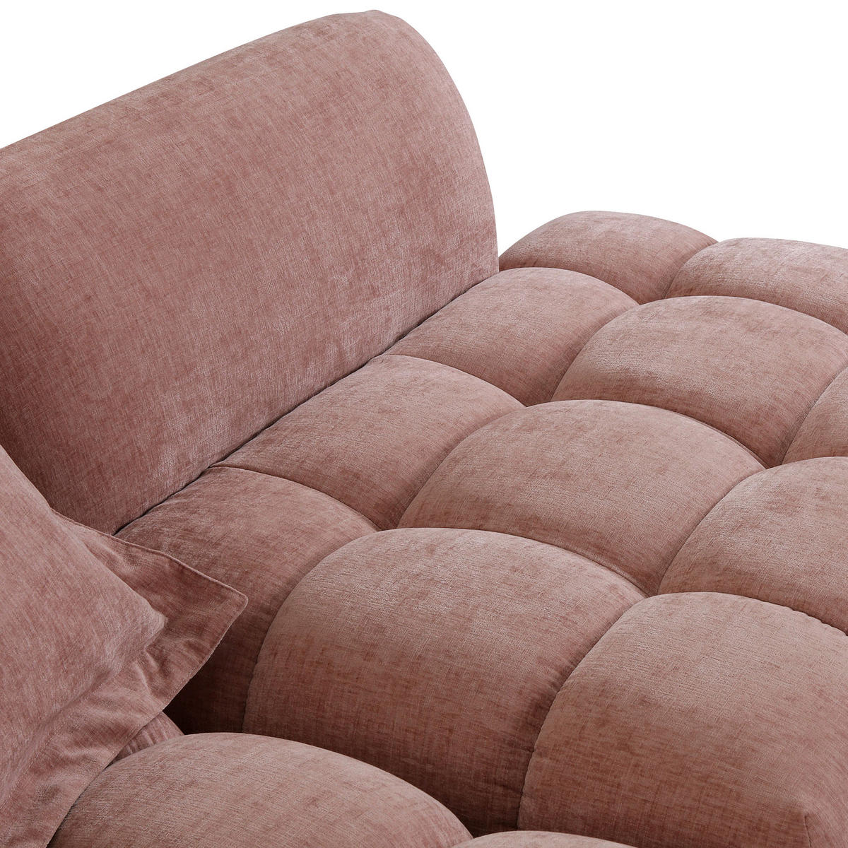 ECKSOFA in Flachgewebe Altrosa  - Schwarz/Altrosa, Konventionell, Kunststoff/Textil (289/250cm) - Carryhome