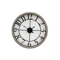 Ceas De Perete 60,0/60,0/4,0 cm   - alb/negru, Basics, materiale naturale/metal (60,0/60,0/4,0cm)