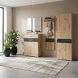GARDEROBE 4-teilig  in 180/198/38 cm  - Anthrazit/Eiche Artisan, KONVENTIONELL, Holzwerkstoff (180/198/38cm) - Carryhome