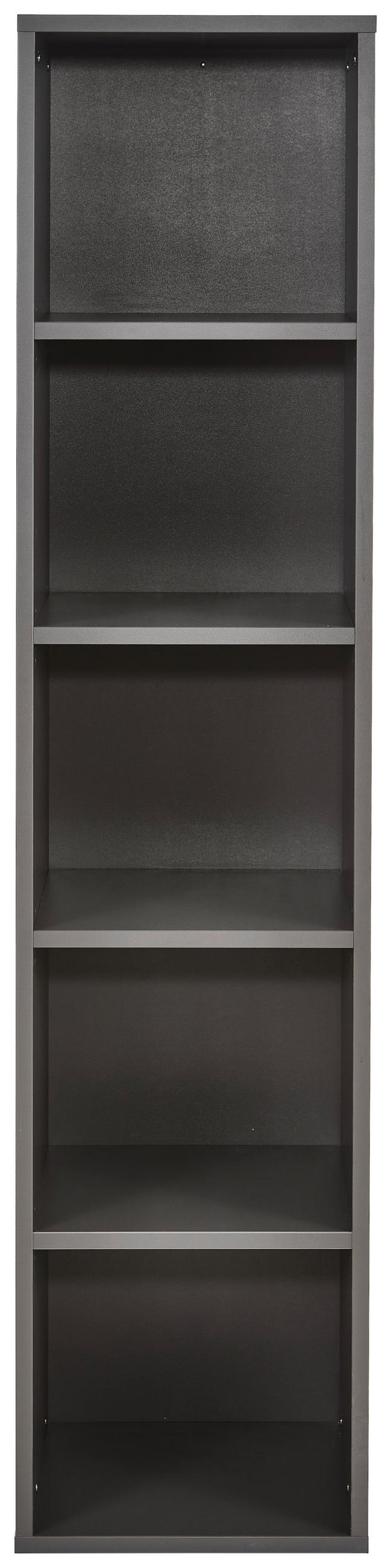AKTENREGAL Graphitfarben - Schwarz/Graphitfarben, MODERN, Holzwerkstoff/Kunststoff (45/197/40cm) - Novel