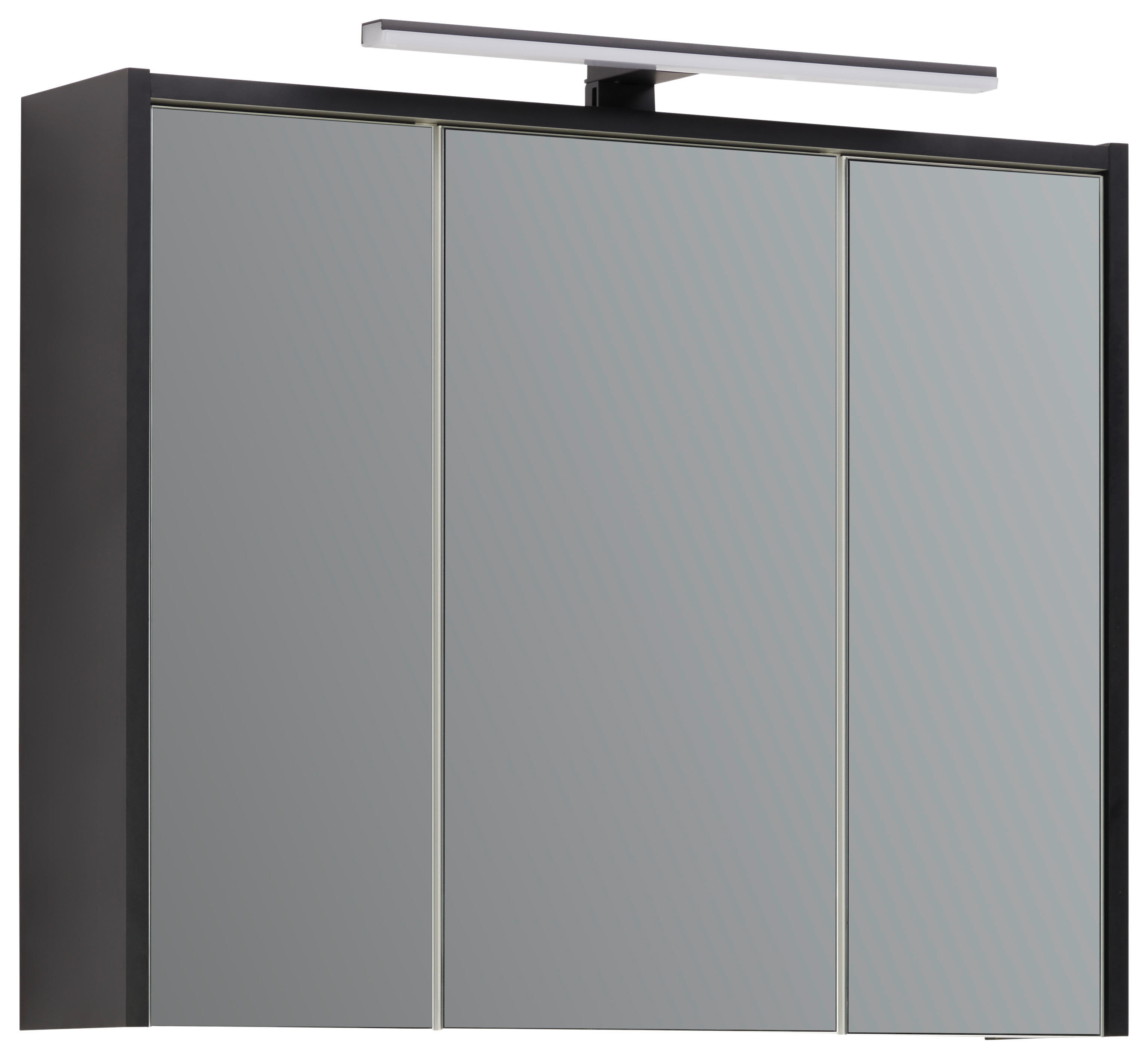 SPIEGELSCHRANK 74,5/62,7/16 cm  - Anthrazit, Basics, Glas/Holzwerkstoff (74,5/62,7/16cm) - home24