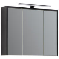 SPIEGELSCHRANK 74,5/62,7/16 cm  - Anthrazit, Basics, Glas/Holzwerkstoff (74,5/62,7/16cm) - home24