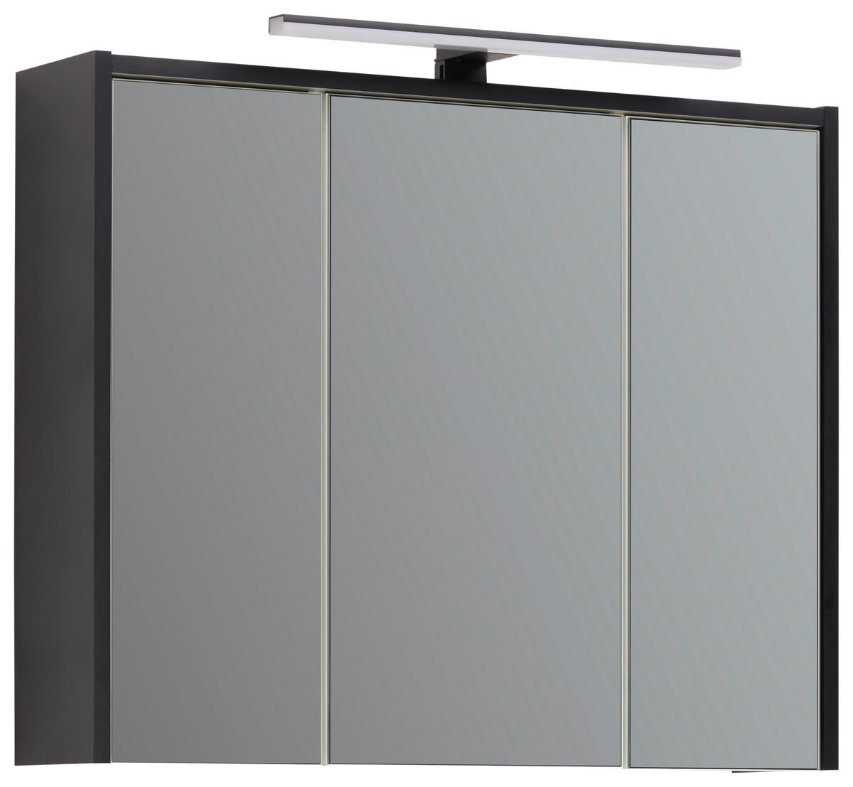 SPIEGELSCHRANK 74,5/62,7/16 cm  - Anthrazit, Basics, Glas/Holzwerkstoff (74,5/62,7/16cm) - home24