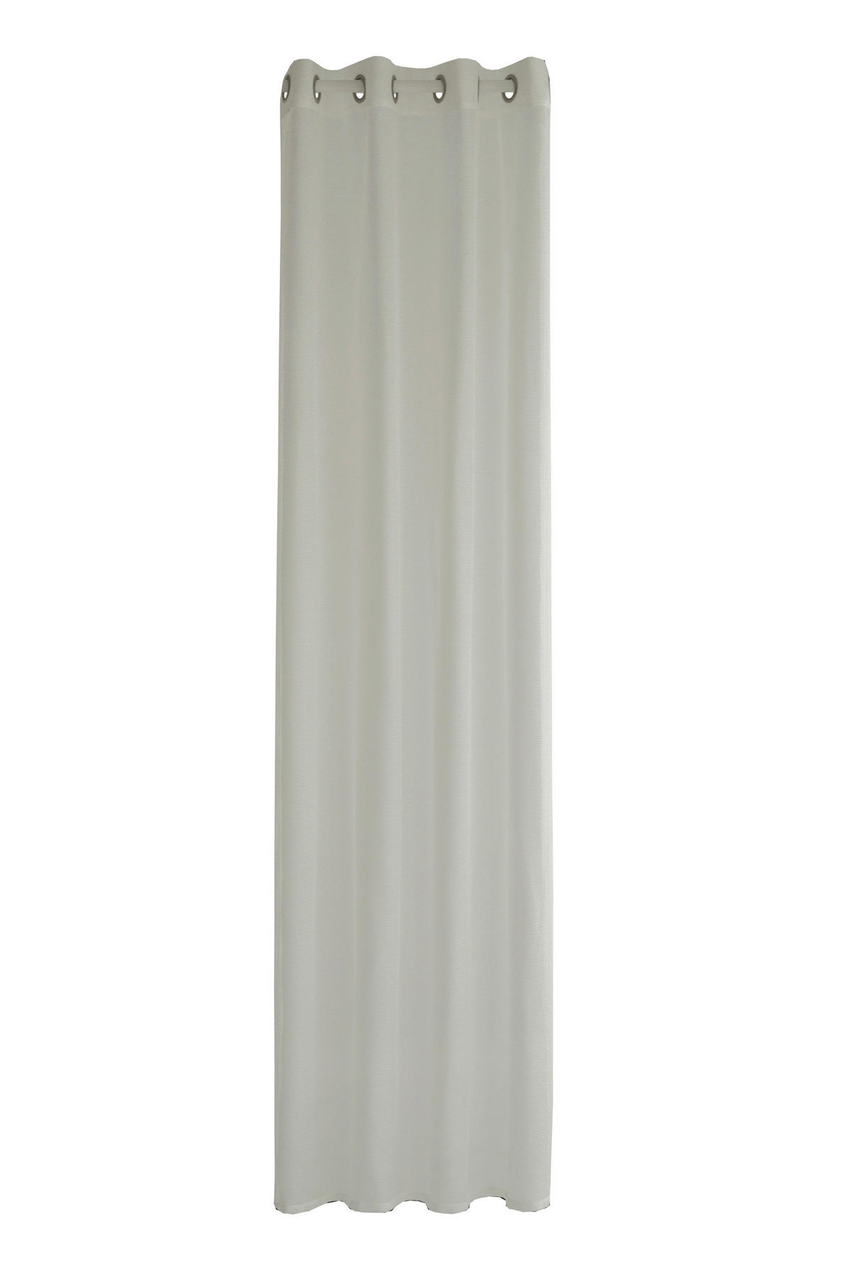 ÖSENVORHANG blickdicht  - Weiß, Basics, Textil (140/245cm)