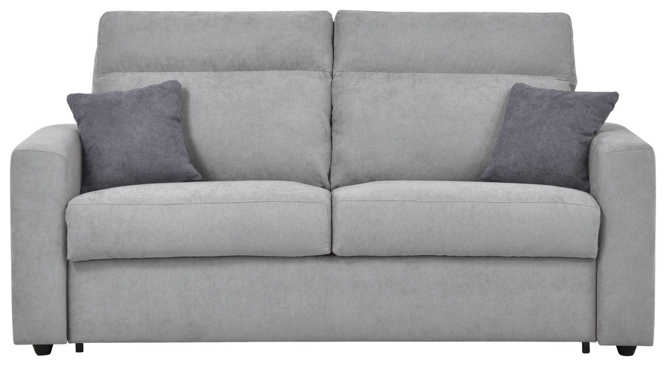 SCHLAFSOFA Mikrofaser Hellgrau  - Dunkelgrau/Hellgrau, KONVENTIONELL, Kunststoff/Textil (186/101/101cm) - Carryhome
