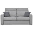 SCHLAFSOFA Mikrofaser Hellgrau - Dunkelgrau/Hellgrau, KONVENTIONELL, Kunststoff/Textil (186/101/101cm) - Carryhome