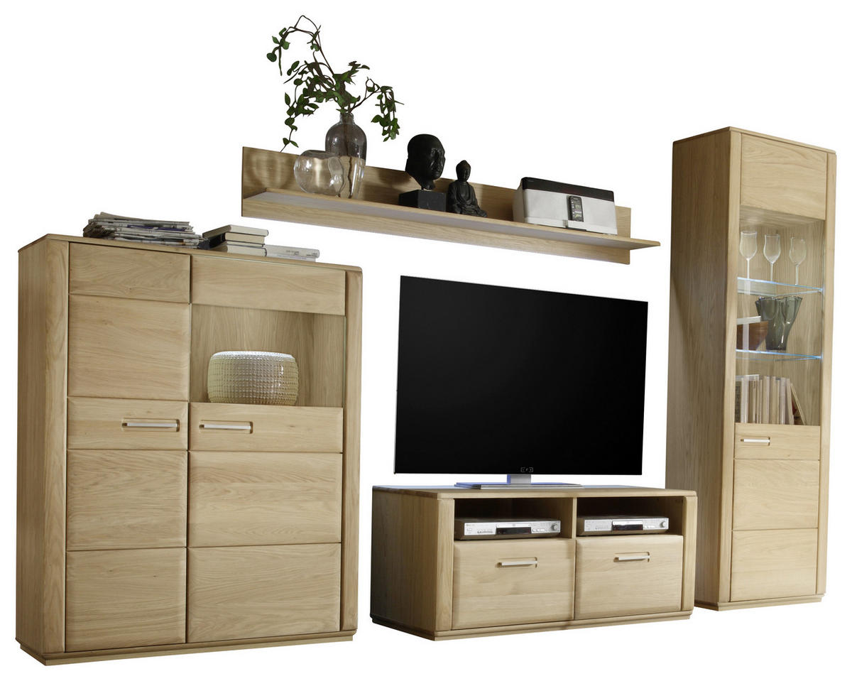 HYLLKOMBINATION  i ekfärgad  319/209/51 cm  - silver/ekfärgad, Design, metall/trämaterial (319/209/51cm) - Livetastic