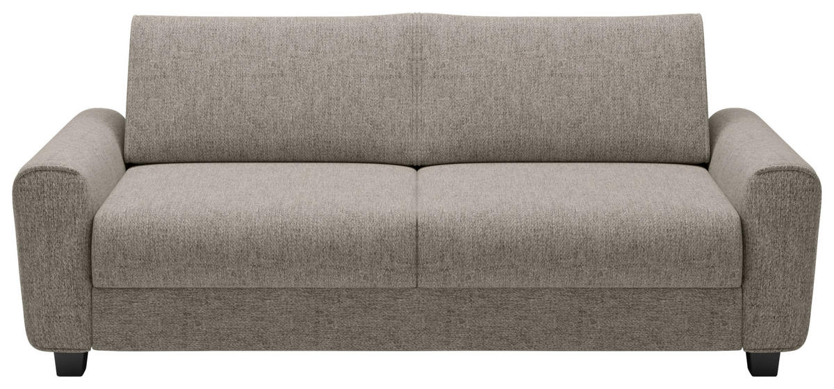 SCHLAFSOFA in Textil Hellbraun  - Hellbraun/Schwarz, Design, Kunststoff/Textil (203/69-82/99cm) - Welnova