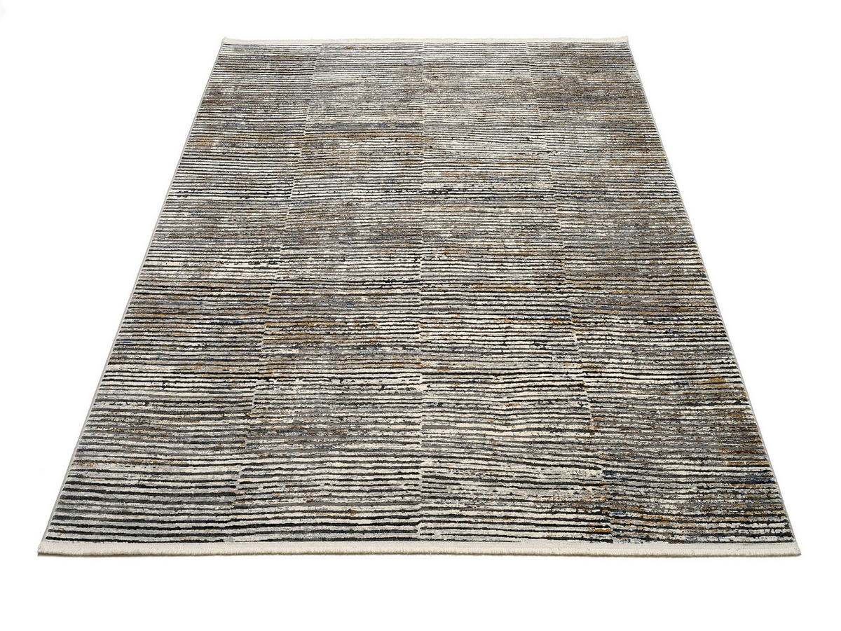 WEBTEPPICH 200/290 cm Colorado Stripe Schwarz, Beige  - Beige/Schwarz, Design, Textil (200/290cm) - Musterring