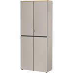 AKTENSCHRANK 81/197/40 cm  - Eichefarben/Grau, MODERN, Holzwerkstoff (81/197/40cm) - Novel