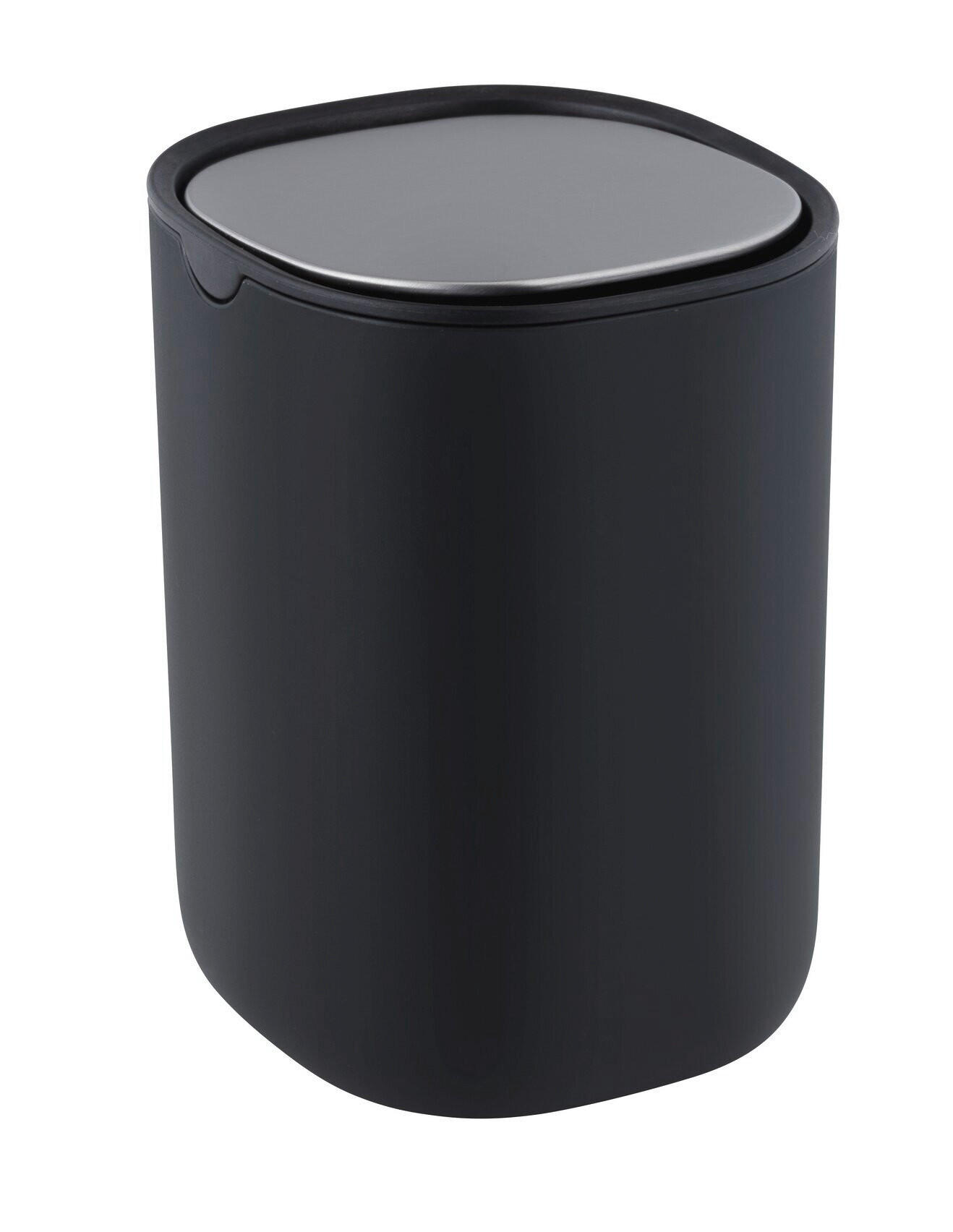 SCHWINGDECKELEIMER 1,5 L  - Schwarz, Basics, Kunststoff/Metall (11,5/16/11,5cm) - Wenko