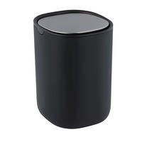 SCHWINGDECKELEIMER 1,5 L  - Schwarz, Basics, Kunststoff/Metall (11,5/16/11,5cm) - Wenko