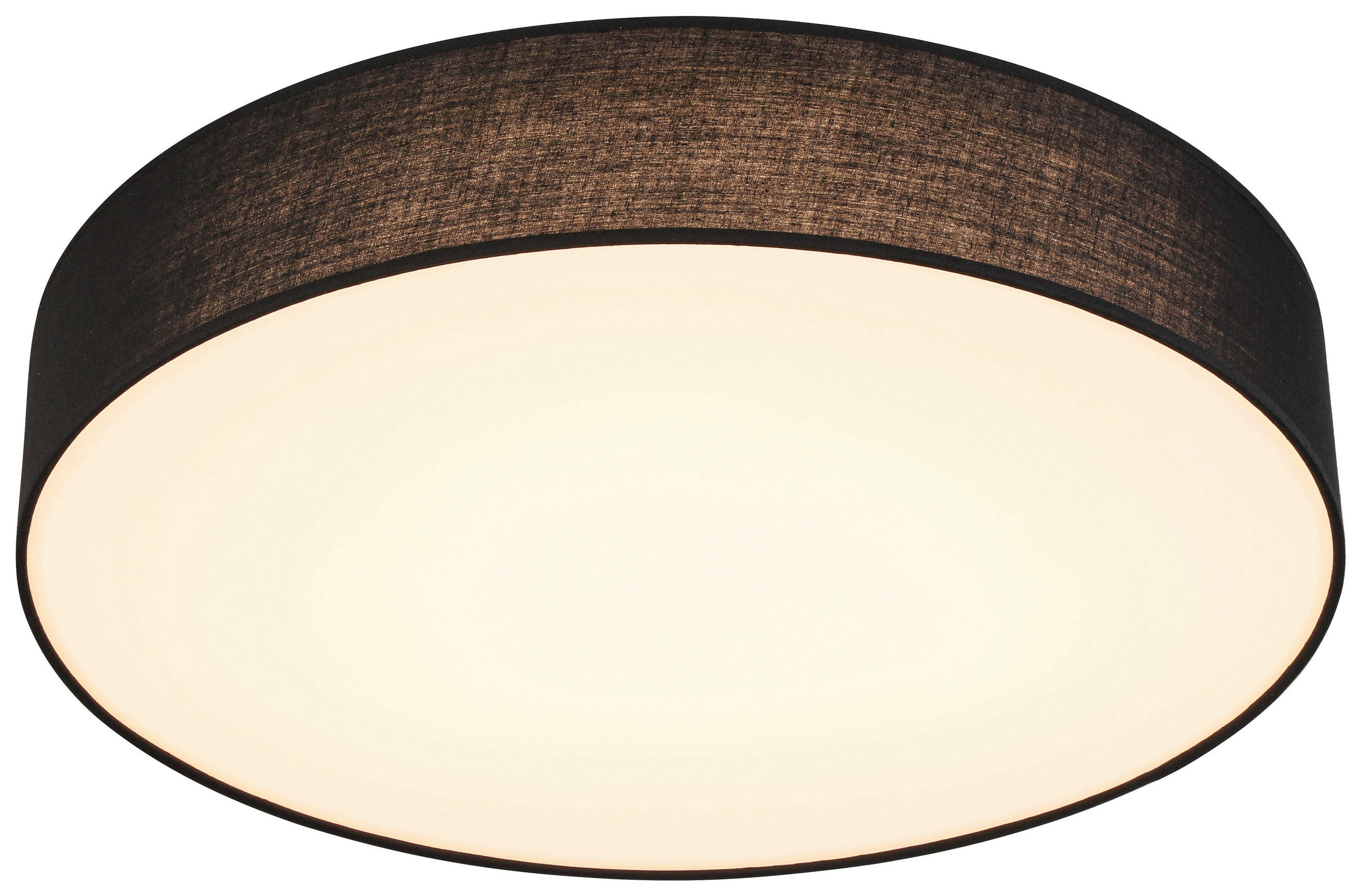 LED-DECKENLEUCHTE - Schwarz/Weiß, Trend, Kunststoff/Textil (60/11cm) - Novel