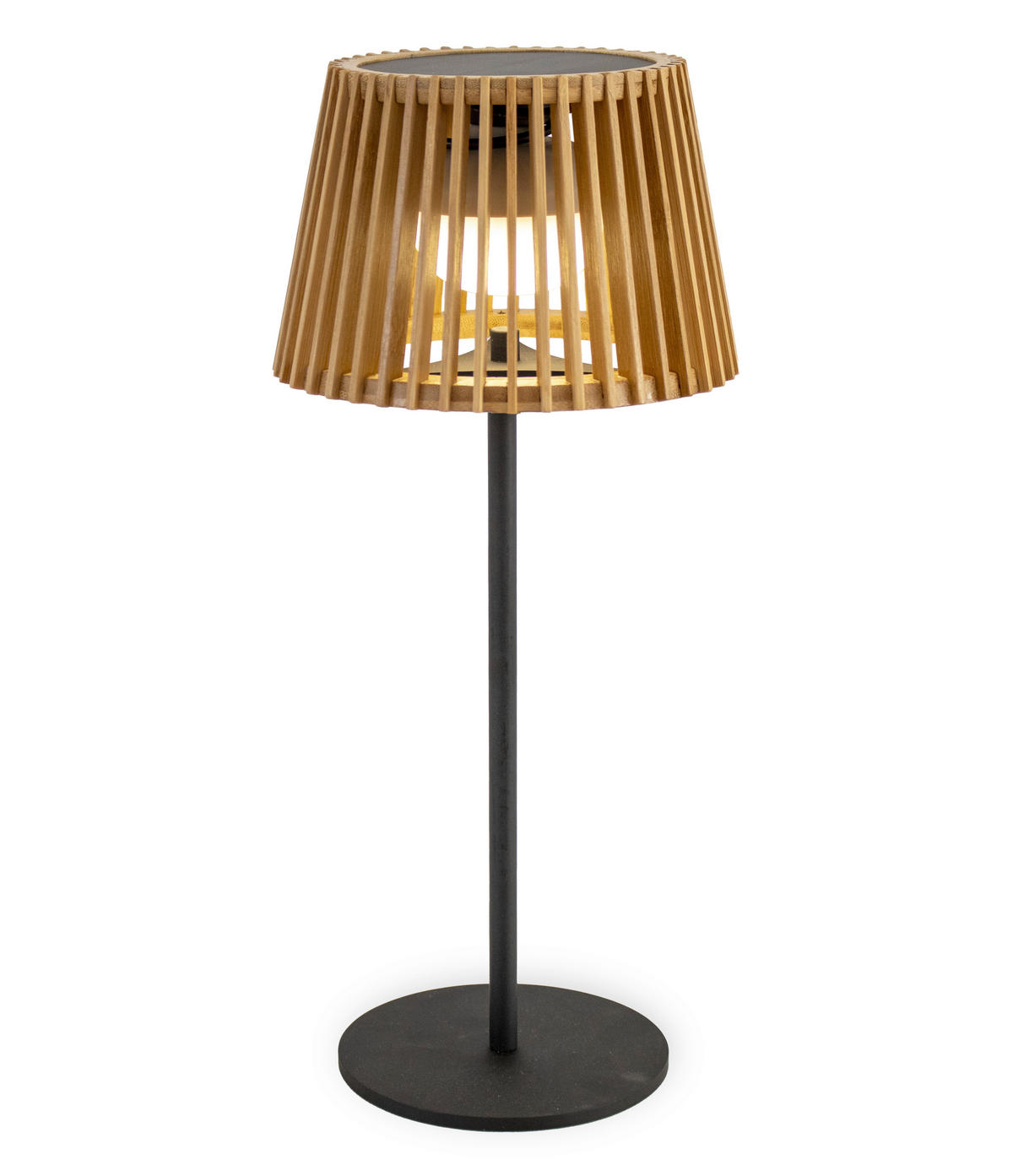 LED-TISCHLEUCHTE Okinawa 16/36/16 cm   - Schwarz/Braun, Natur, Naturmaterialien/Metall (16/36/16cm) - Newgarden