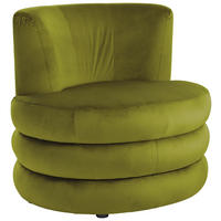 DESIGNSESSEL Flachgewebe Olivgrün    - Edelstahlfarben/Olivgrün, Trend, Textil/Metall (90/82/85cm) - Livetastic