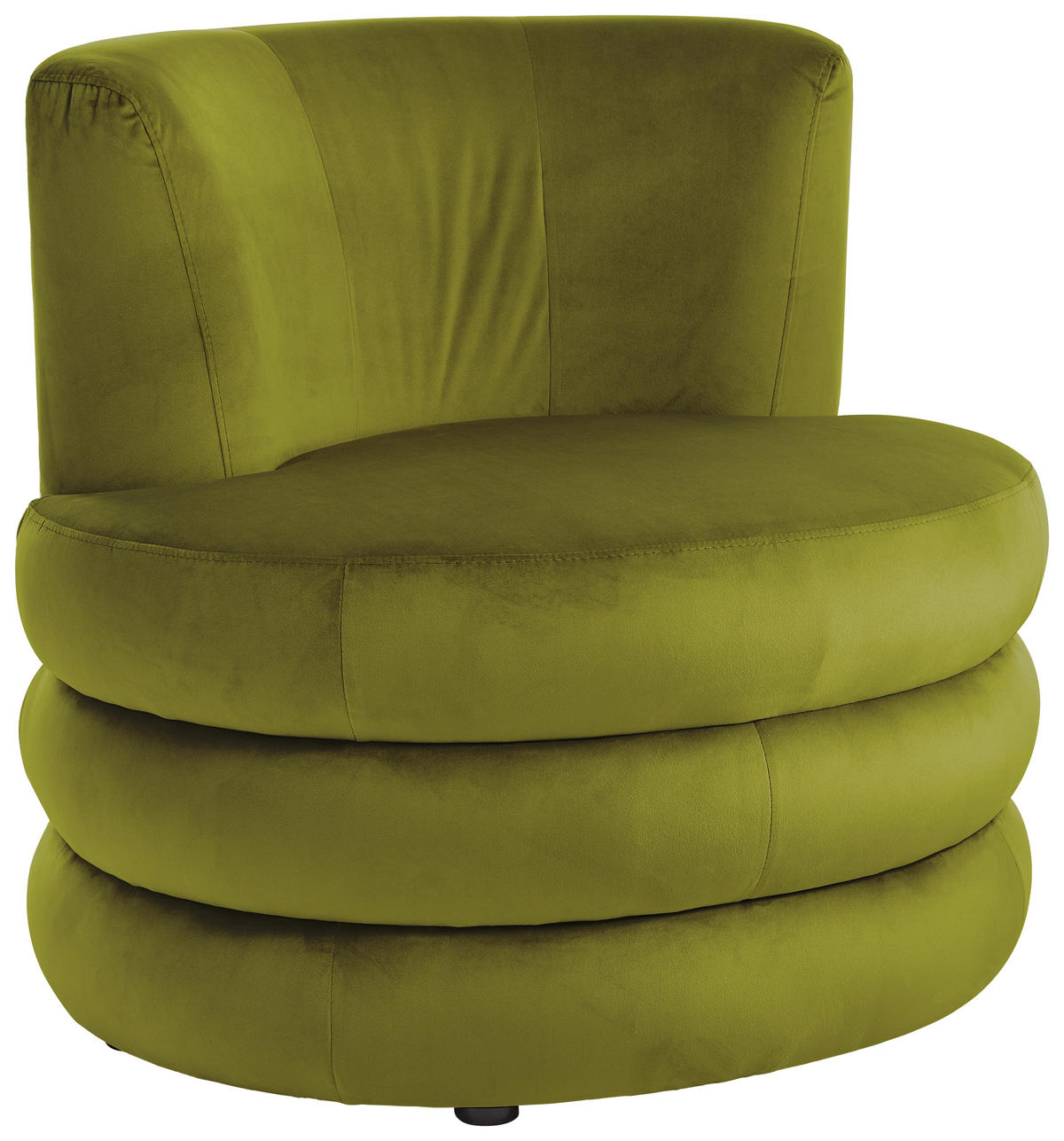 DESIGNSESSEL Flachgewebe Olivgrün    - Edelstahlfarben/Olivgrün, Trend, Textil/Metall (90/82/85cm) - Livetastic
