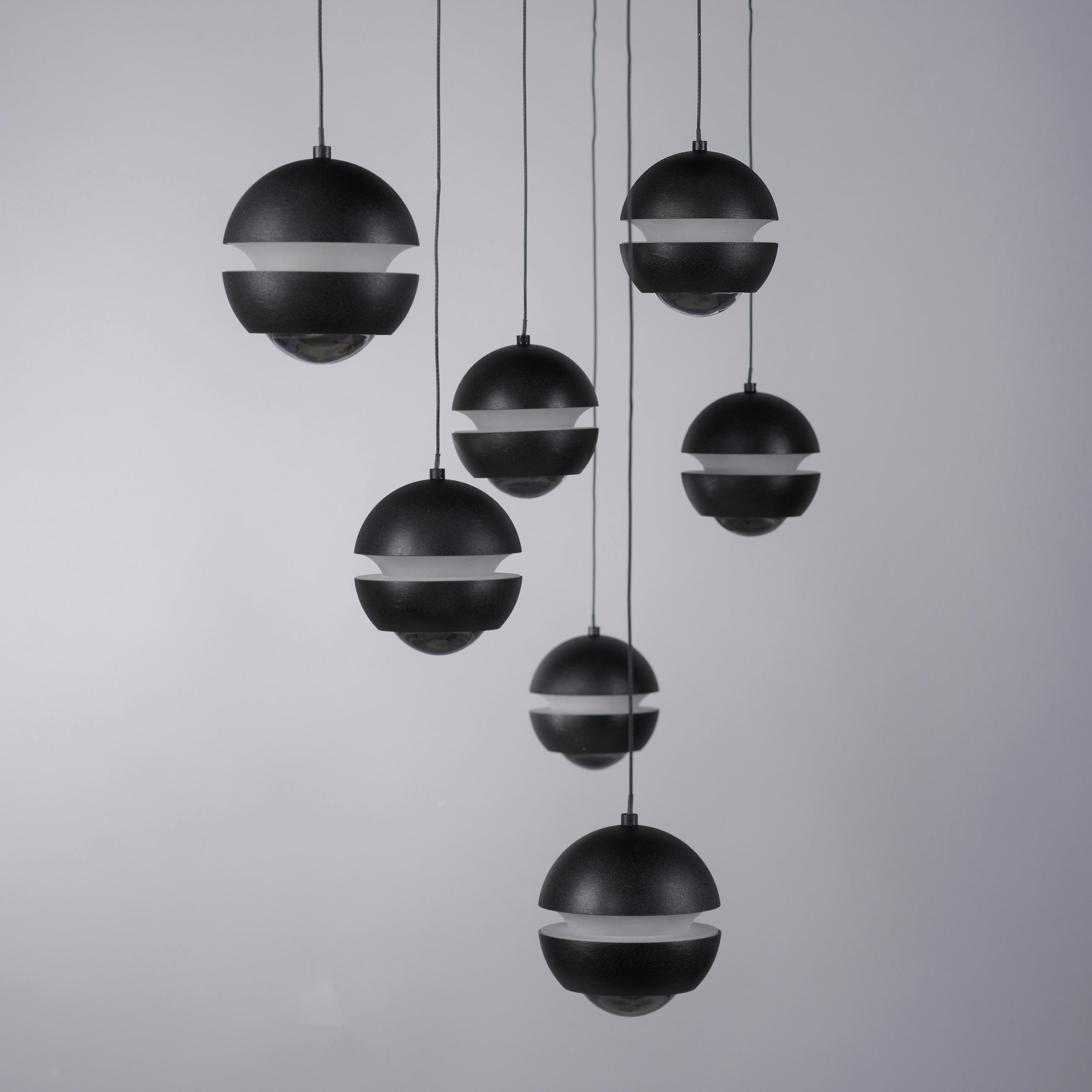 LED-PENDELLEUCHTE 90/30/220 cm  - Schwarz, Design, Kunststoff/Metall (90/30/220cm) - Schöner Wohnen