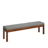 GARTENBANK 160/35/39 cm  in Grau, Teakfarben  - Grau/Teakfarben, MODERN, Holz/Textil (160/35/39cm) - Ambia Garden