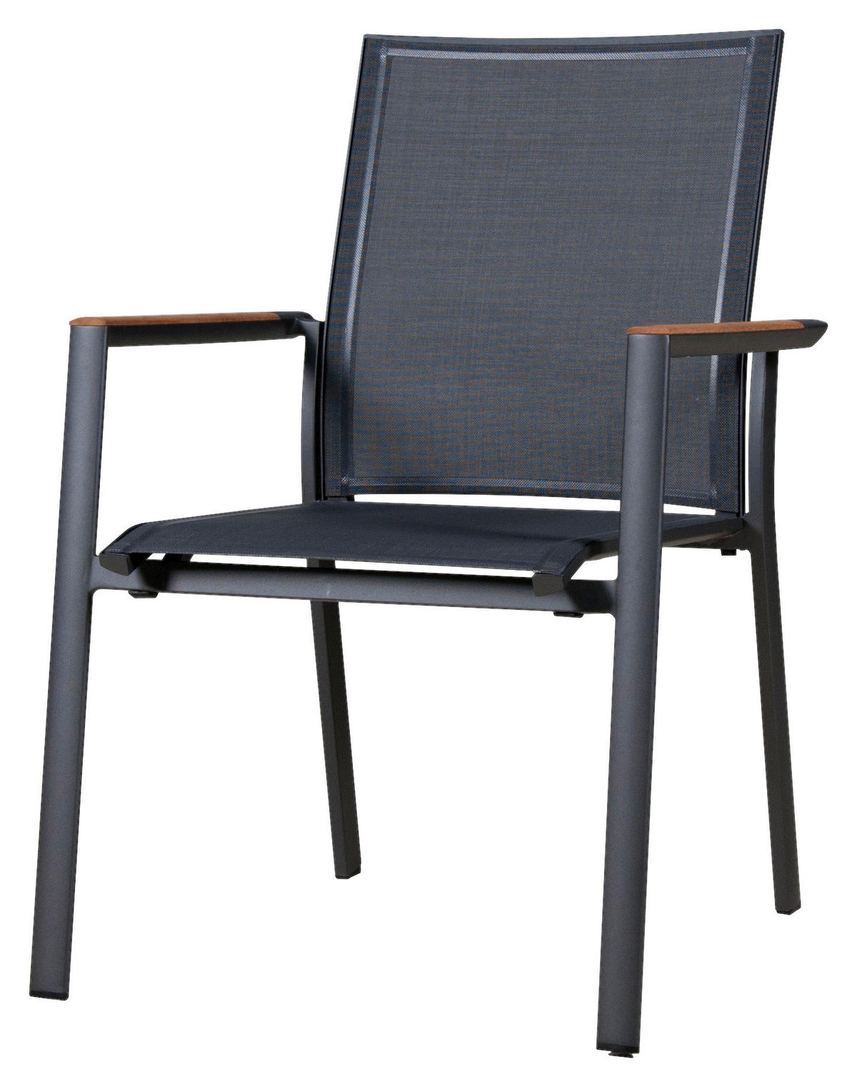 STAPELSESSEL in Holz, Metall, Textil Graphitfarben, Grau, Teakfarben  - Graphitfarben/Grau, Design, Holz/Textil (62/91/69cm) - Zebra 