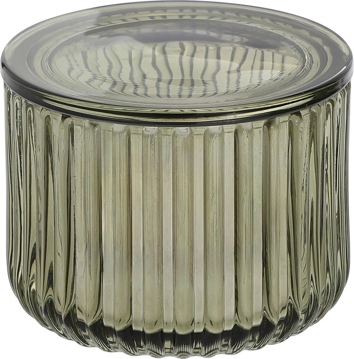 ZÁSOBNÍK NA KOSMETICKÉ TAMPON zelená - zelená, Basics, sklo (9,5/7,5cm) - Homeware