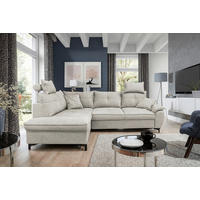 ECKSOFA SOLEI in Chenille Grau  203/265 cm  - Schwarz/Grau, Design, Kunststoff/Textil (203/265cm) - MID.YOU