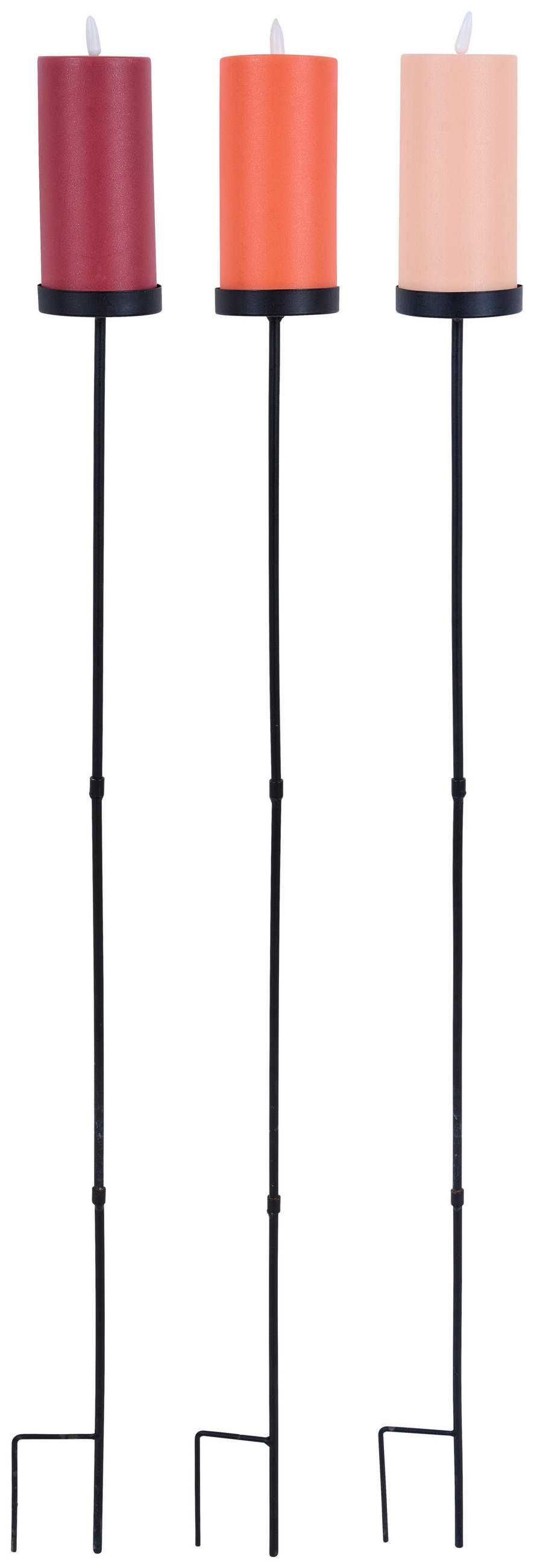 LED SVÍČKA plast   - krémová/hnědá, Basics, plast (7,5/117cm) - Ambia Home