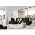 ECKSOFA in Struktur Olivgrün  233/313 cm  - Schwarz/Olivgrün, Design, Kunststoff/Textil (233/313cm) - Emilio Belluti