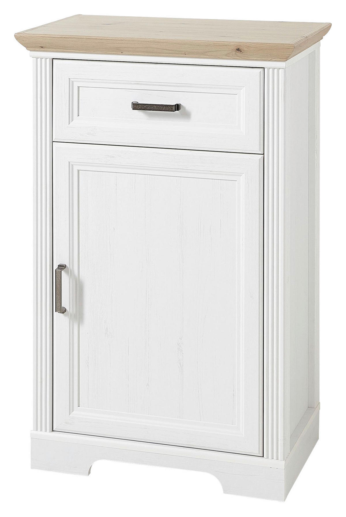 SCHUHSCHRANK Eichefarben, Pinienfarben  - Eichefarben/Grau, ROMANTIK / LANDHAUS, Holzwerkstoff/Metall (65/102/41cm) - Landscape