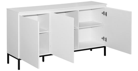 SIDEBOARD  150/77/35 cm  - Schwarz/Weiß, Design, Holzwerkstoff/Metall (150/77/35cm) - Hom`in
