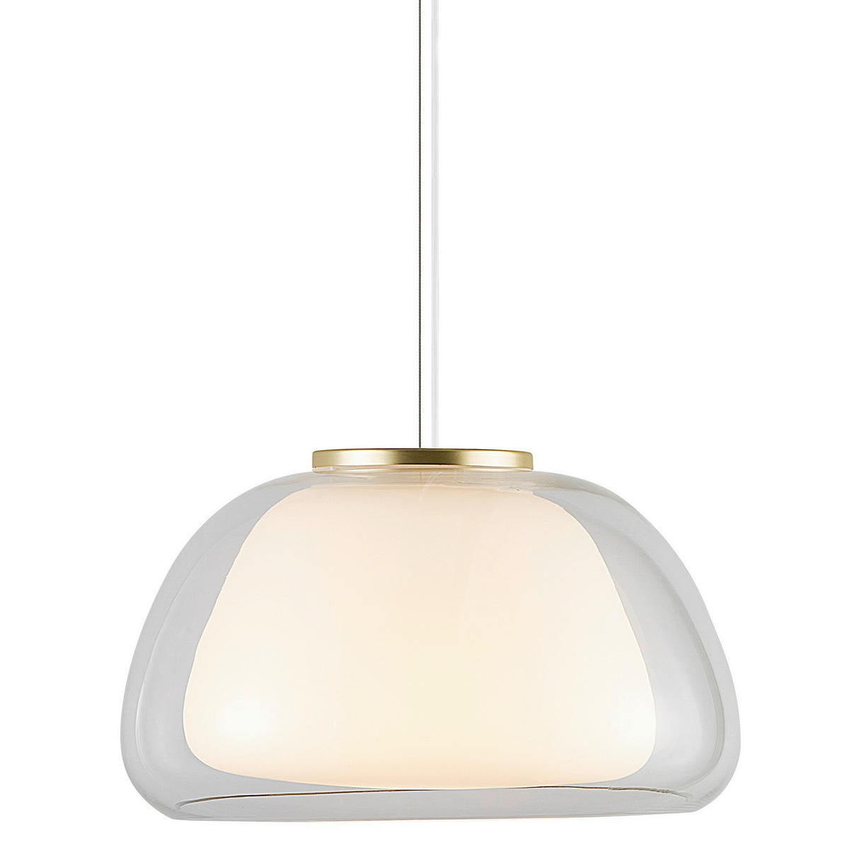 HÄNGELEUCHTE 39/22,8 cm   - Weiß, Design, Glas (39/22,8cm) - Nordlux