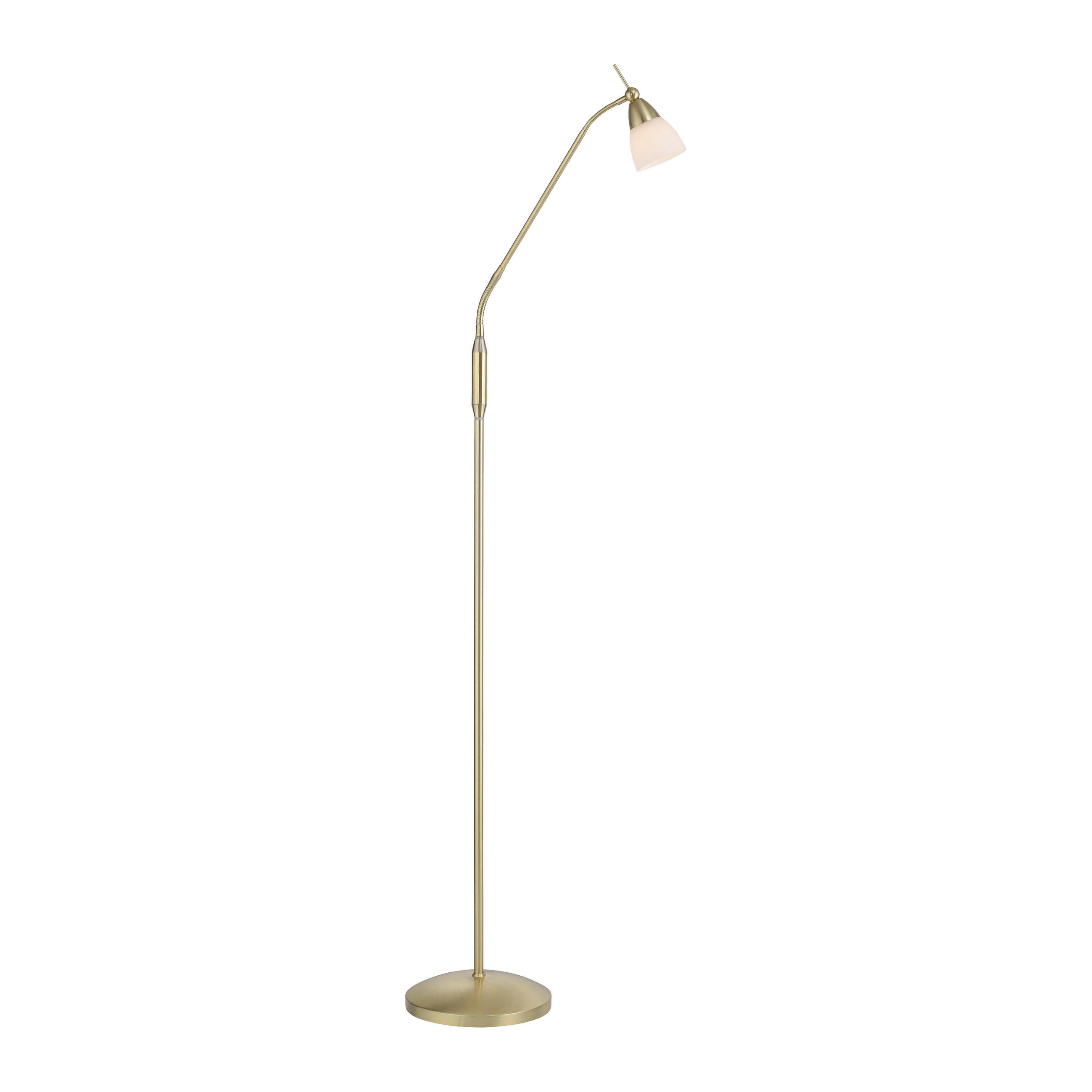 LED-STEHLEUCHTE 74/74/163 cm    - Messingfarben, Basics, Glas/Metall (74/74/163cm) - Paul Neuhaus
