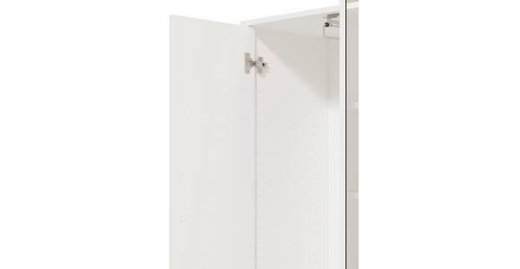 GARDEROBENSCHRANK  in 93/192,5/40 cm  - Schwarz/Weiß, Basics, Glas/Holzwerkstoff (93/192,5/40cm) - Carryhome