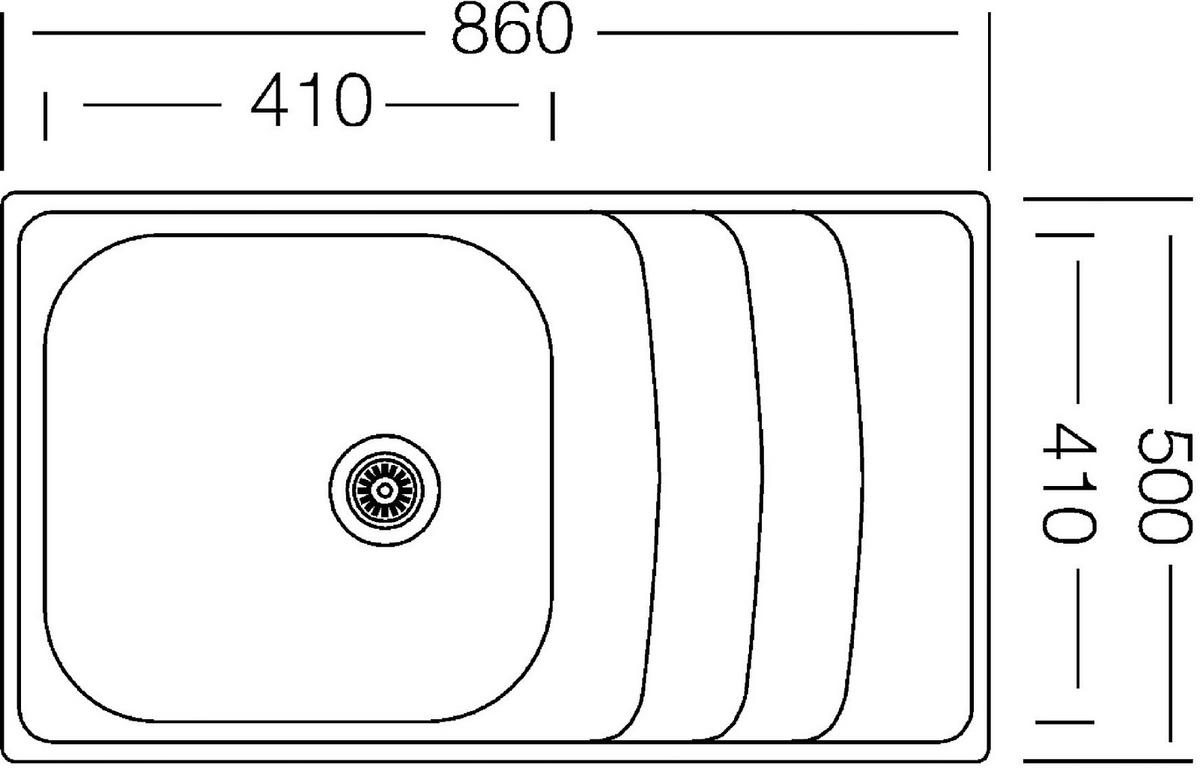 DISKHO 1720MIAMI86X50  - stålfärgad, Trend, metall (86/19/50cm) - Respekta
