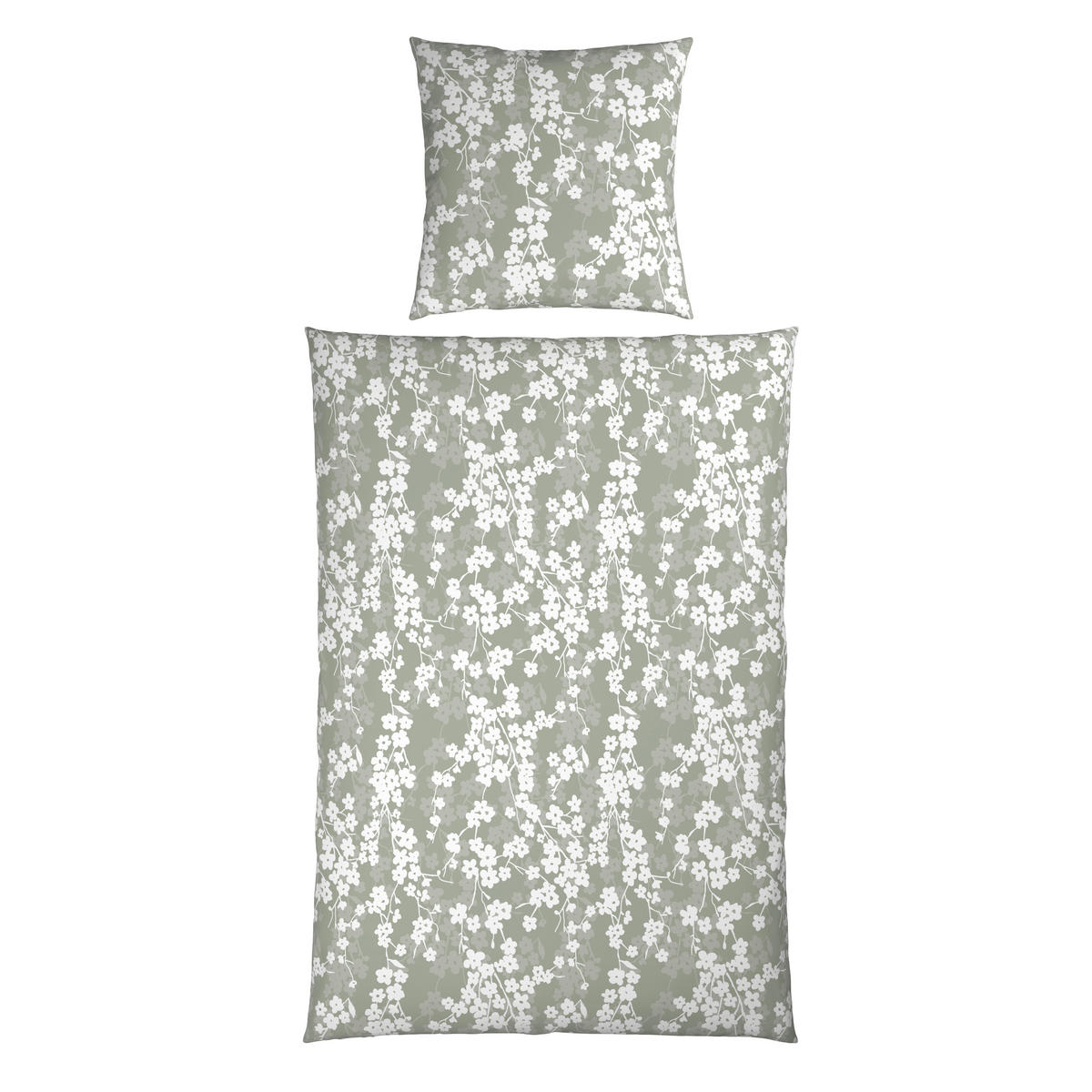 BETTWÄSCHE Musselin 155/220 cm  - Salbeigrün, Textil (155/220cm) - Esposa